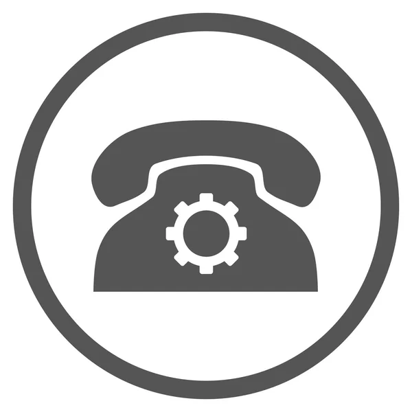 Preferencias telefónicas Vector plano Icono redondeado — Vector de stock
