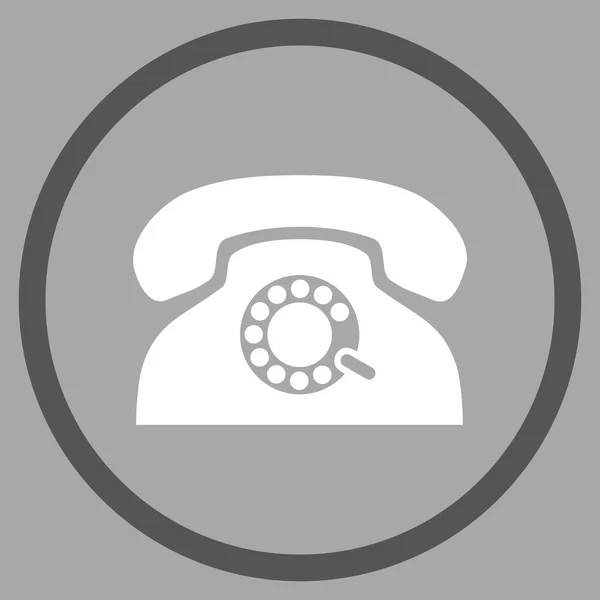 Puls telefon płaski wektor zaokrąglona ikona — Wektor stockowy