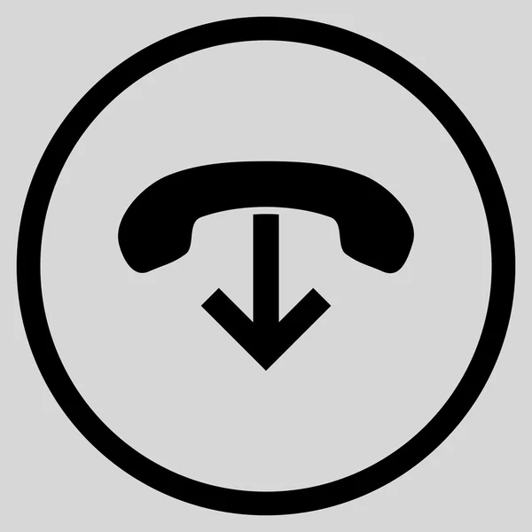 Telefone pendurar vetor plana arredondado ícone —  Vetores de Stock