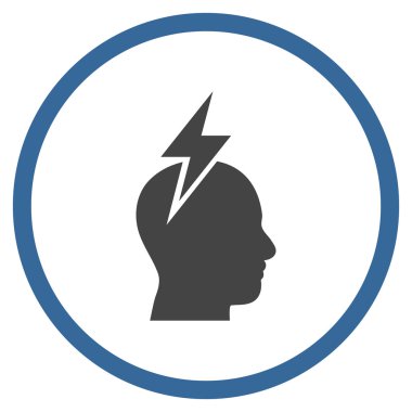 Hasta baş vektör yuvarlak simge düz