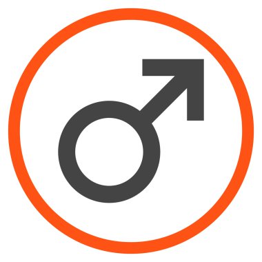 Guy Symbol Düz Vektör Yuvarlak Simge