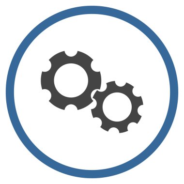 Dişliler Düz Vektör Yuvarlak Simge