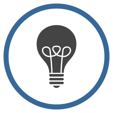 Lamba ampul düz vektör yuvarlak simge