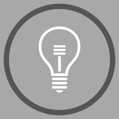 Lamba ampul düz vektör yuvarlak simge