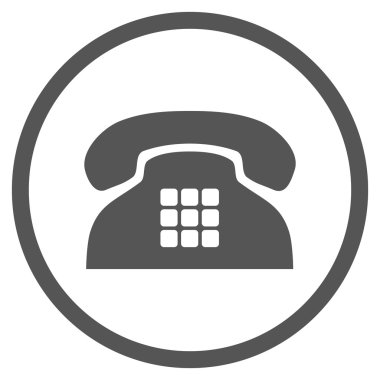 Ton Telefon Düz Vektör Yuvarlak Simge