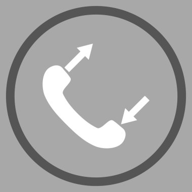 Telefon Konuşma Düz Vektör Yuvarlak Simge