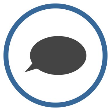 İleti Bulutu Düz Vektör Yuvarlak Simge