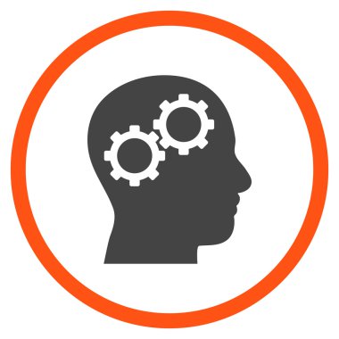 Beyin Araçları Düz Vektör Yuvarlak Simge