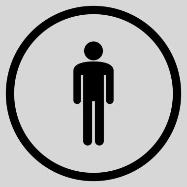 Gentleman Flat Vektör Yuvarlak Simge