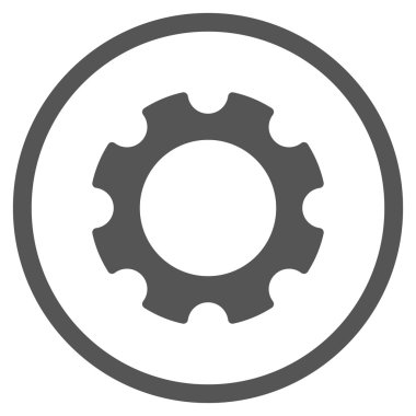 Vites düz vektör yuvarlak simge