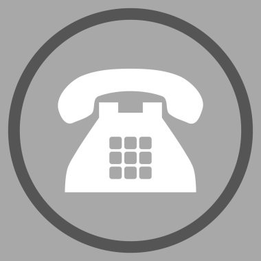Ton Telefon Düz Vektör Yuvarlak Simge
