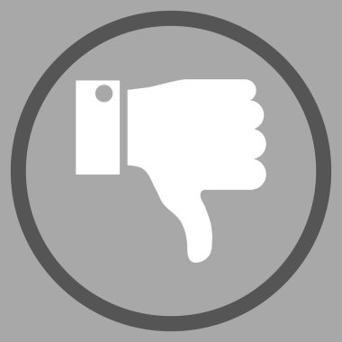 Başparmak Aşağı Düz Vektör Yuvarlak Simge