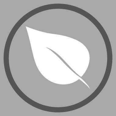 Bitki yaprak düz vektör yuvarlak simge