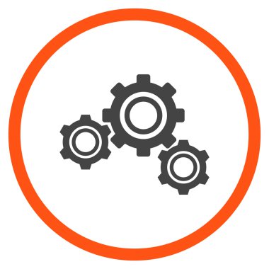 Endüstriyel Düz Vektör Yuvarlak Simge