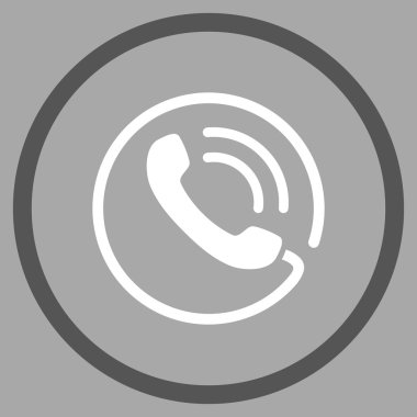 Telefon Görüşmesi Düz Vektör Yuvarlak Simge
