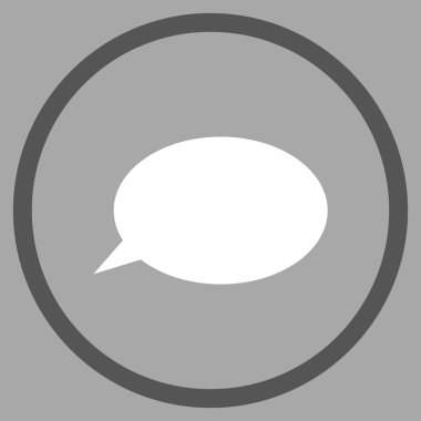 İleti Bulutu Düz Vektör Yuvarlak Simge