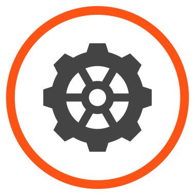 Vites düz vektör yuvarlak simge