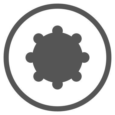 Vites düz vektör yuvarlak simge