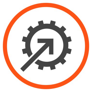 COG Tümleştirme düz vektör yuvarlak simge