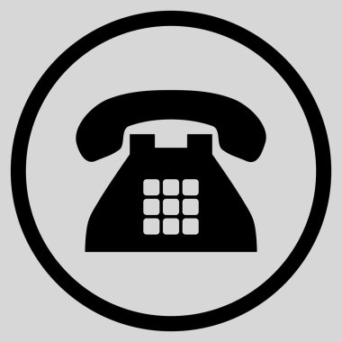 Ton Telefon Düz Vektör Yuvarlak Simge