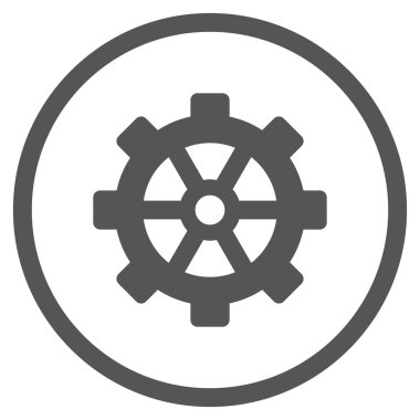 Vites düz vektör yuvarlak simge