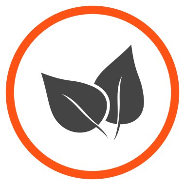 Flora Bitki Düz Vektör Yuvarlak Simge