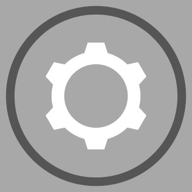 Vites düz vektör yuvarlak simge