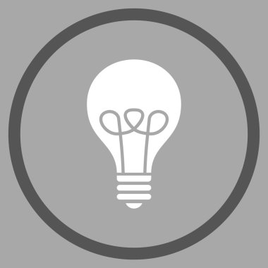 Lamba ampul düz vektör yuvarlak simge