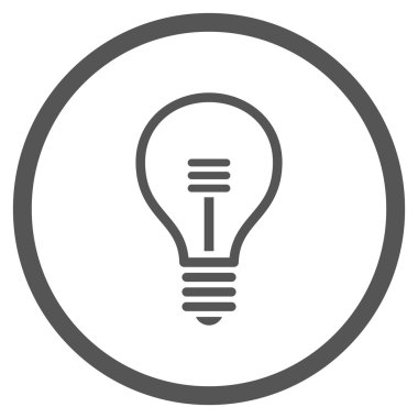 Lamba ampul düz vektör yuvarlak simge