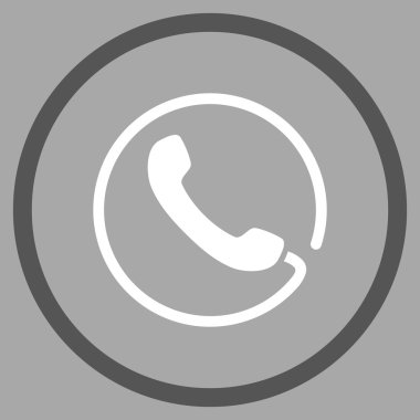 Telefon düz vektör yuvarlak simge