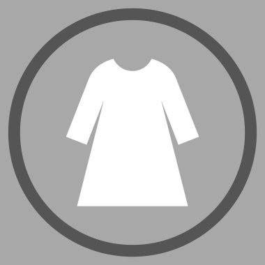 Kız Elbise Düz Vektör Yuvarlak Simge