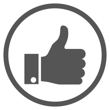 Thumb Up Flat Vector Yuvarlak Simge