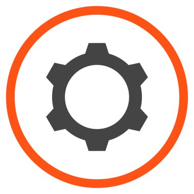 Vites düz vektör yuvarlak simge