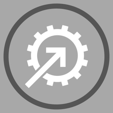 COG Tümleştirme düz vektör yuvarlak simge