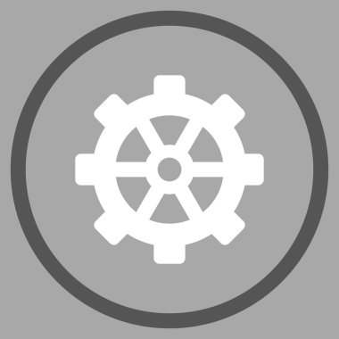 Vites düz vektör yuvarlak simge