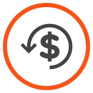 Simgesi ters ibraz düz vektör yuvarlak