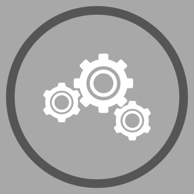 Motor Elemanları Düz Vektör Yuvarlak Simge