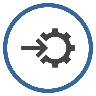 COG Tümleştirme düz vektör yuvarlak simge