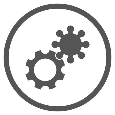 Wheels Flat Vector Rounded Icon