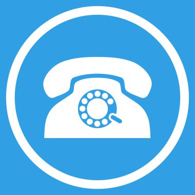 Darbe Telefon Düz Yuvarlak Vektör Simgesi