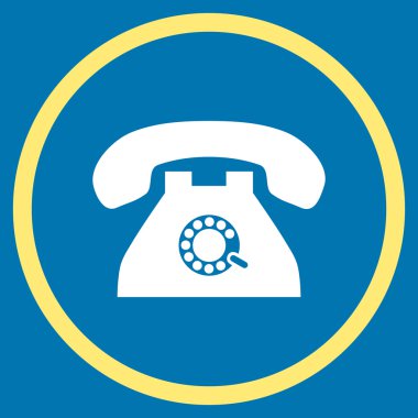 Darbe Telefon Düz Yuvarlak Vektör Simgesi