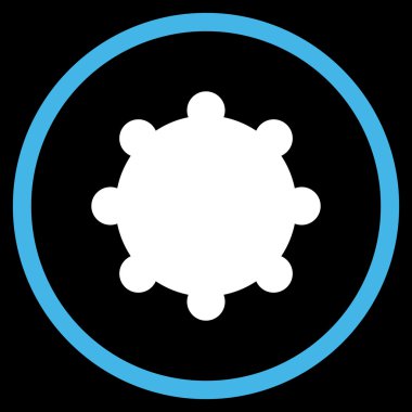 Vites düz yuvarlak vektör simgesi