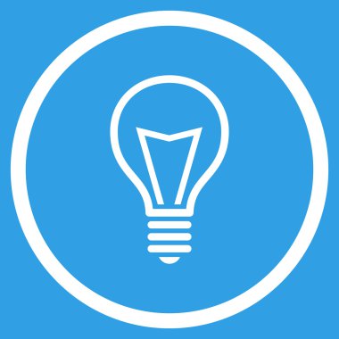 Lamba Ampul Düz Yuvarlak Vektör Simgesi