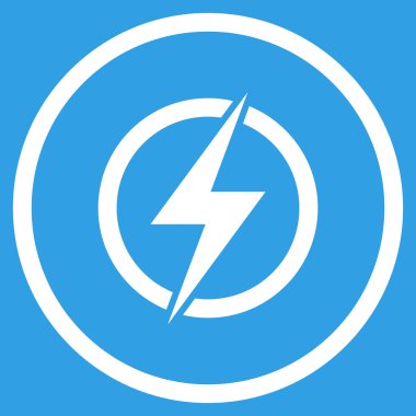 Elektrik Düz Yuvarlak Vektör Simgesi