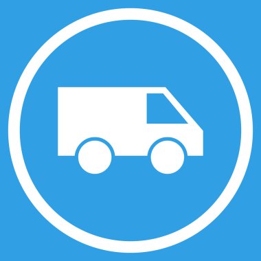 Van Düz Yuvarlak Vektör Simgesi