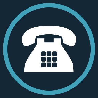 Ton Telefon Düz Yuvarlak Vektör Simgesi