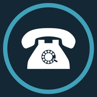 Darbe Telefon Düz Yuvarlak Vektör Simgesi