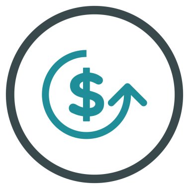 Ters ibraz düz yuvarlak vektör simgesi