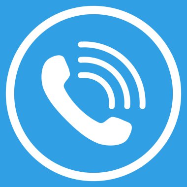 Telefon Görüşmesi Düz Yuvarlak Vektör Simgesi