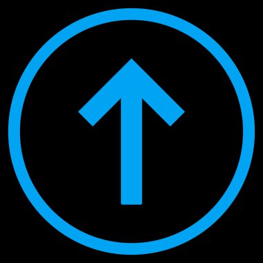 Yukarı Ok Düz Yuvarlak Vektör Simgesi